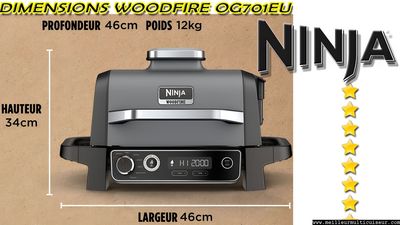 NINJA Woodfire OG701EU Poids et Dimensions