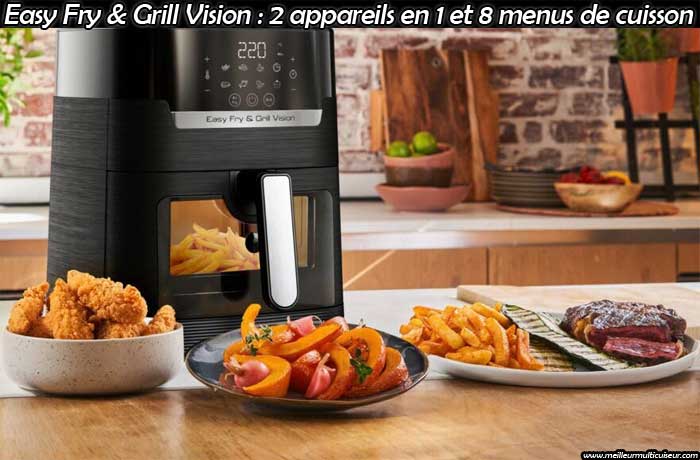 Friteuse sans huile Moulinex, Easy Fry&Grill, 2en1 friteuse et grill, 6  personnes EZ501810 au meilleur prix