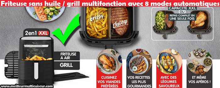 MOULINEX EZ801810 Easy Fry&Grill 2-en-1 Friteuse air chaud et gril