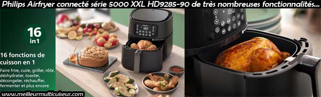 Philips 5000 series Série 5000 HD9285/93 Airfryer XXL Connecté, 16-en-1,  Jusqu'à 6 portions