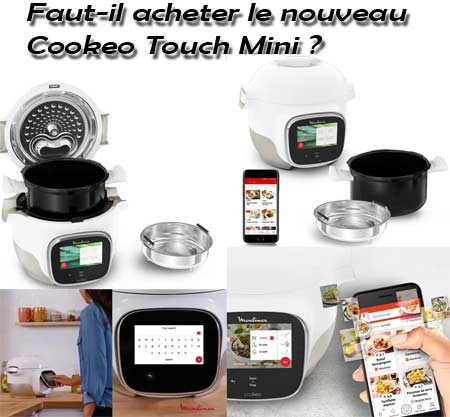 Cookeo Touch Mini, Multicuiseur connecté, 3L (2 pers.), écran tactile