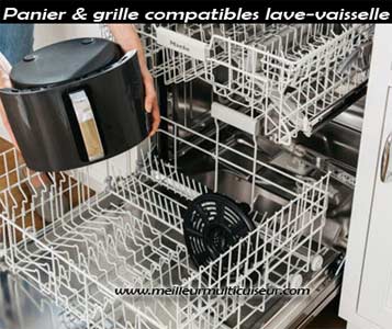 Panier de cuisson et grilles nettoyables au lave-vaisselle