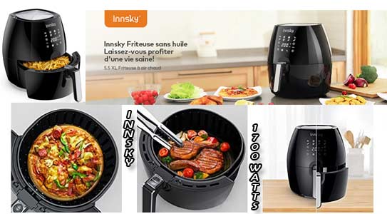 Avis critique sur friteuse sans huile InnSky 5,5 litres XL