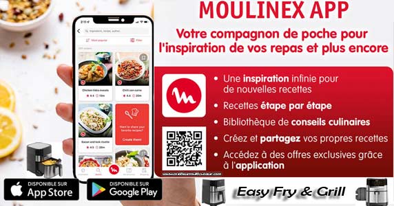 Easy Fry & Grill application et livret de recettes numérique