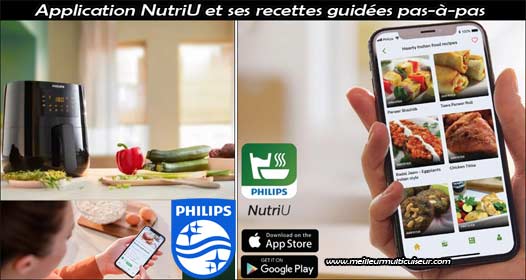 Application NutriU recettes pour AirFryer Philips