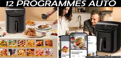12 programmes de cuisson auto et personnalisables sur T20 Proscenic