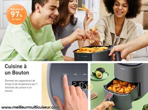 7 fonctions de cuisson sur airfryer Cosori Lite WIFI CAF-LI401S