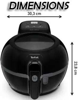 Dimensions de la friteuse sans huile Tefal Actifry Extra FZ722815