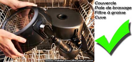 Tefal Actifry Extra FZ722815 facile à nettoyer au lave-vaisselle