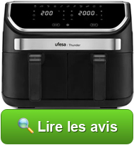 Lire les avis sur la friteuse sans huile Ufesa Thunder Dual Zone