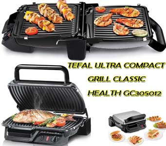 Grille-viande électrique Ultra Compact Heatlh 2000W - Tefal