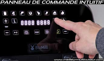 BluMill Double Airfryer avec panneau de commande intuitif