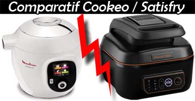 Comparatif Cookeo Moulinex contre Satisfry Russell Hobbs