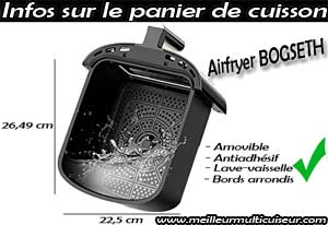 Informations et nettoyage du panier de cuisson Bogseth