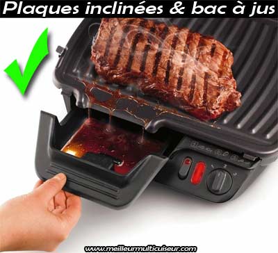 Ultra Compact Grill Classic Health de Tefal bac à jus