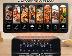 Modes de cuisson de la friteuse sans huile Tiastar double panier