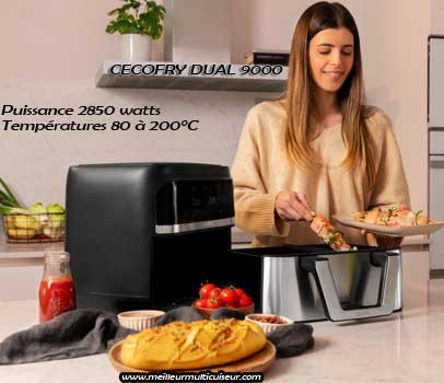 Avis critique sur la friteuse sans huile Cecofry Dual 9000 de la marque CECOTEC