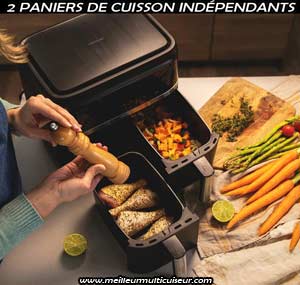 2 paniers de cuisson indépendant sur Cecofry Advance Double