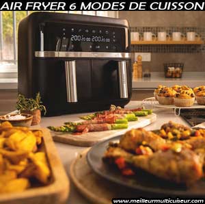 Les 6 modes de cuisson de l'airfyer Cecofry Advance Double de CECOTEC