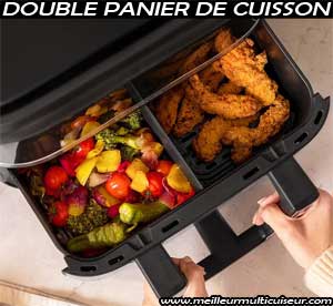 Double panier de cuisson sur l'airfryer Cecofry Dual 9000 CECOTEC