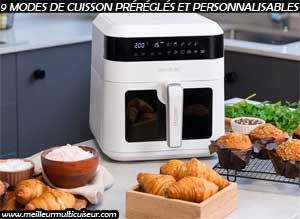9 modes de cuisson de l'air fryer CECOTEC Cecofry Experience Window White 6000 ref 04998