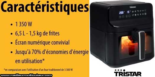 Caractéristiques techniques de l'air fryer Tristar modèle FR-9037