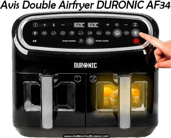 Avis sur la friteuse sans huile AF34 Duronic Dual Zone