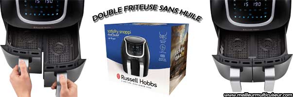 Avis sur la friteuse sans huile à double compartiment Satisfry Snappi 27290-56 Russel Hobbs