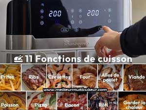 11 modes de cuisson sur MasterPro Rocket Duo 900