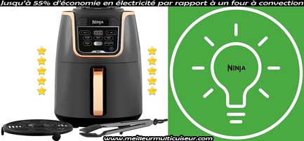 Jusqu'à 55% d'économie d'énergie avec la friteuse sans huile AF150EUCP de la marque Ninja