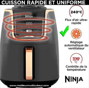 Technologie de cuisson à 360° sur la friteuse à air AF150EUCP de la marque Ninja