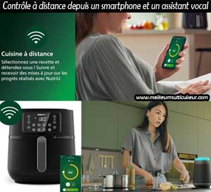 Contrôle de l'airfryer Philips Serie 5000 WIFI à distance avec assistant vocal