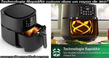 Philips Airfryer Wi-Fi Serie 5000 XXL technologie de cuisson RapidAir