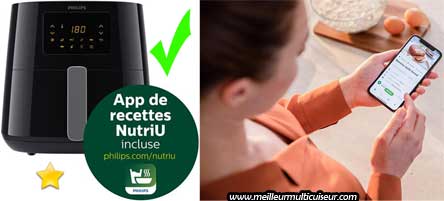 Application de recettes NutriU pour la friteuse sans huile Philips Essential Airfryer XL HD9270-96 