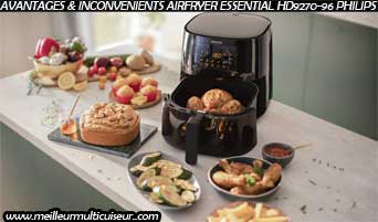 Avantages et inconvénients de la friteuse sans huile Philips Essential-Airfryer XL HD9270-96