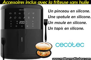 Accessoires inclus avec la friteuse sans huile Cecofry Bombastik 6000 Full de la marque CECOTEC