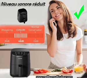 Faible niveau sonore sur mini air fryer Cosori Lite CAF-LI211