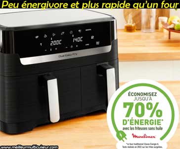 Consommation en électricité de la friteuse sans huile Easy Fry Dual de Moulinex