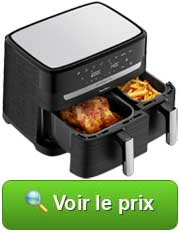 Double friteuse sans huile Moulinex Dual Easy Fry voir le prix