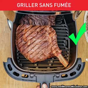 Grill presque sans fumée sur Easy Fry and Grill XXL Moulinex