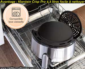 Avantage Klarstein Crisp Pro : facile à nettoyer