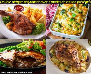 7 modes de cuisson sur le double airfryer Ninja AF500 EU Foodi Flex