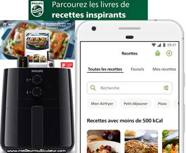 Application de recettes NutriU pour friteuse sans huile Philips Essential