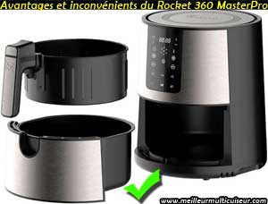 Avantages et inconvénients de l'airfryer Rocket 360 MasterProx Inox