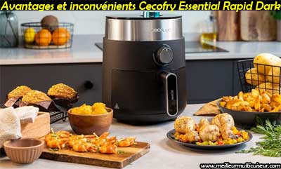 Avantages et inconvénients de la friteuse sans huile Cecofry Essential Rapid Dark de la marque CECOTEC