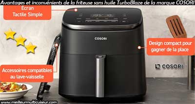 Avantages et inconvénients de la friteuse diététique Cosori 6L TurboBlaze