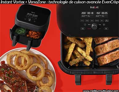 Technologie de cuisson EvenCrisp sur Instant airfryer Vortex Versa Zone Plus