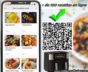 100 recettes en ligne pour l'airfryer Joyami Dual Zone