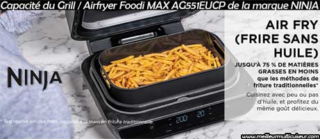 Capacité du grill / airfryer Foodi Max série limitée cuivre de la marque Ninja