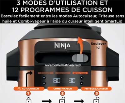 Fonctions de cuisson du multicuiseur OL650EUCP Ninja Max Foodi